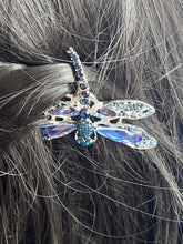 Afbeelding in Gallery-weergave laden, Haarspelden Haarspeld met een Libel Haarspeld blauw Libel Haarsieraad met insect Haarjuweel met goud groen Libelle Blauwe Haaraccessoires | Haar juwelen zilver blauw  Haarpin blauw
