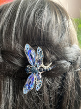 Afbeelding in Gallery-weergave laden, Haarspelden Haarspeld met een Libel Haarspeld blauw Libel Haarsieraad met insect Haarjuweel met goud groen Libelle Blauwe Haaraccessoires | Haar juwelen zilver blauw  Haarpin blauw
