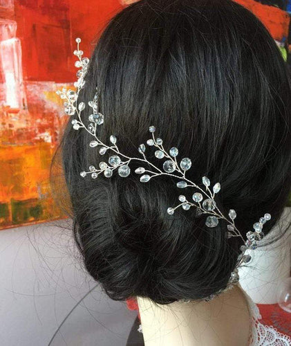 Haarstrengen Haarsieraad met kristal clusters Haarsieraad met kristallen | Bruids haarsieraad | Haar juweel bruids | Haar juwelen trouw | Haar juweel bruiloft | Bruidssieraad | Haaraccessoir bruid