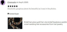 Afbeelding in Gallery-weergave laden, Haarstrengen Haarstreng met blaadjes, parelclusters en kralen Haarstreng met blaadjes | bohemian haarstreng | haarsieraad bruid | bruidsaccessoires | haarjuweel bruids
