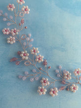 Afbeelding in Gallery-weergave laden, Haarstrengen Roségouden haarsieraad met bloemetjes Roségouden haarsieraad met bloemetjes Bruidssieraad Communie kapsel Haarversiering

